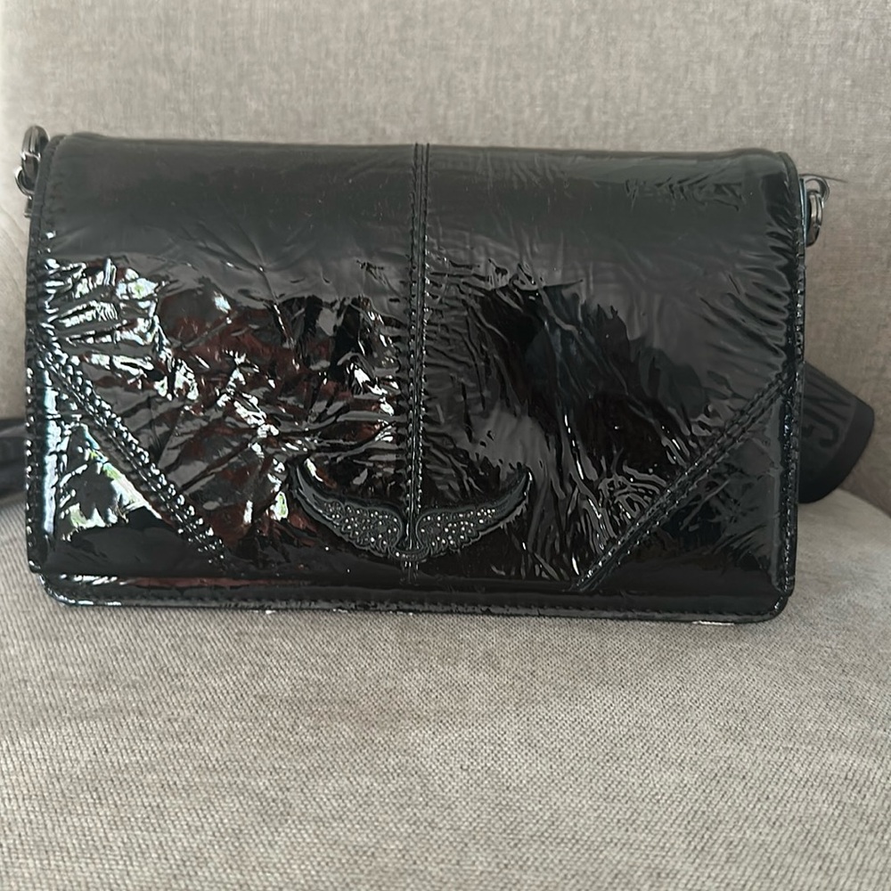 Zadig & Voltaire Shiny Black Crossbody Bag